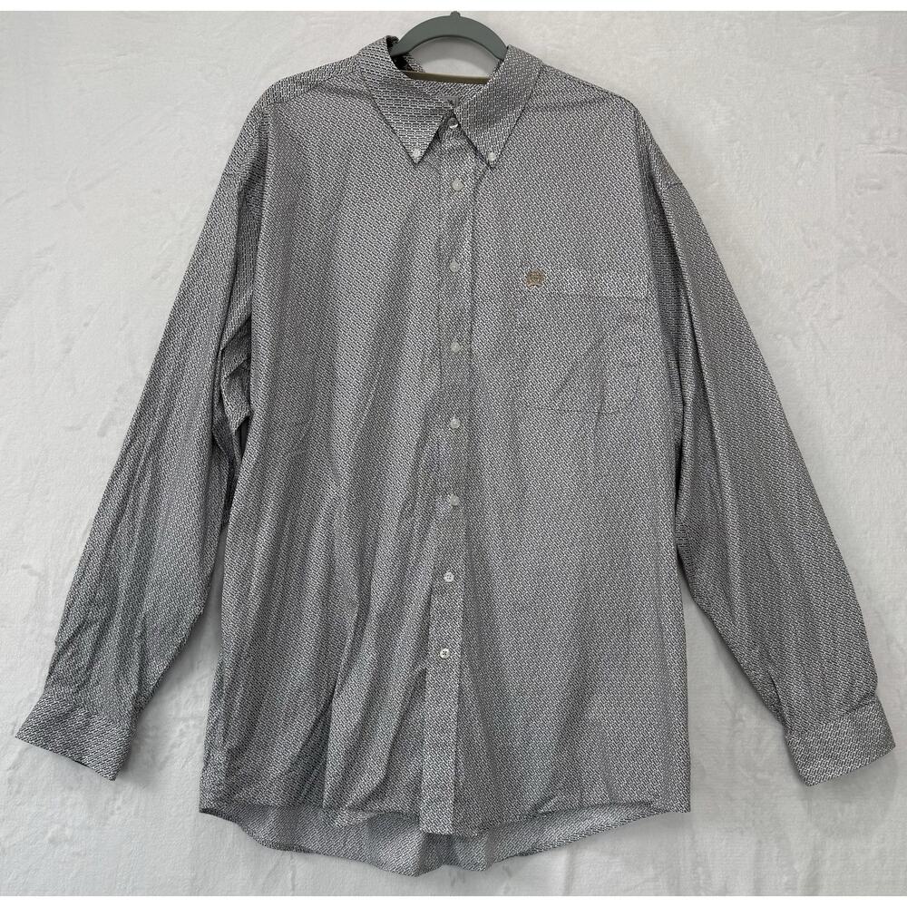 Cinch Shirt Mens XXL Western Cowboy Casual Pocket Button Up Long Sleeve